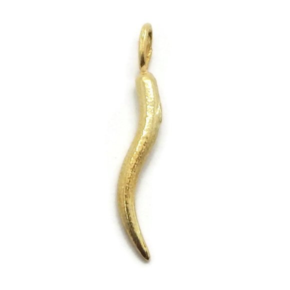 Italian Horn Cornicello Pendant. 14k Yellow Gold!!